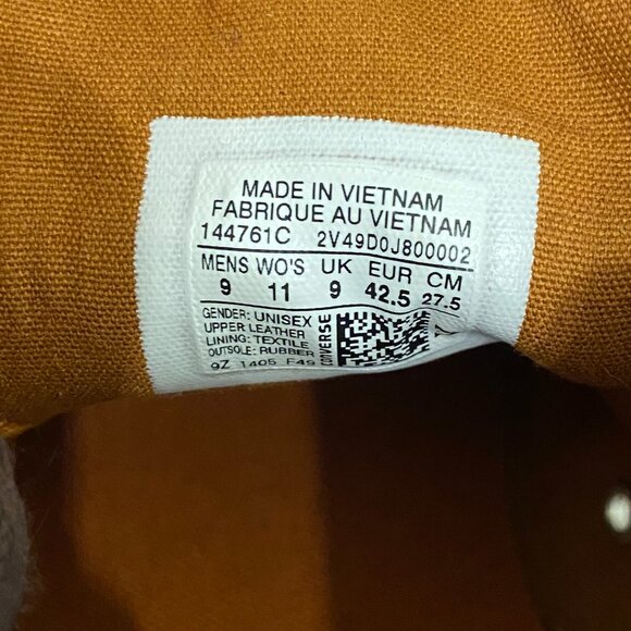 Converse Chuck Taylor Hi Top Sneakers - Brown Leather - Unisex - EUC - Picture 9 of 9